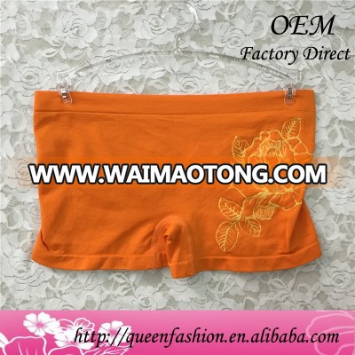 Flower print women slim fit underwear boy shorts boxer